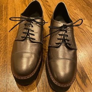 Kurt Geiger Chunky Metallic Oxfords